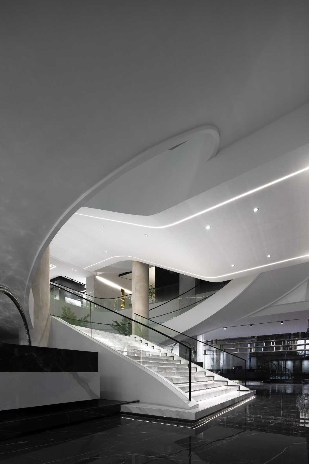汇亚陶瓷总部展厅：让空间在自由中流淌 | 拓维设计