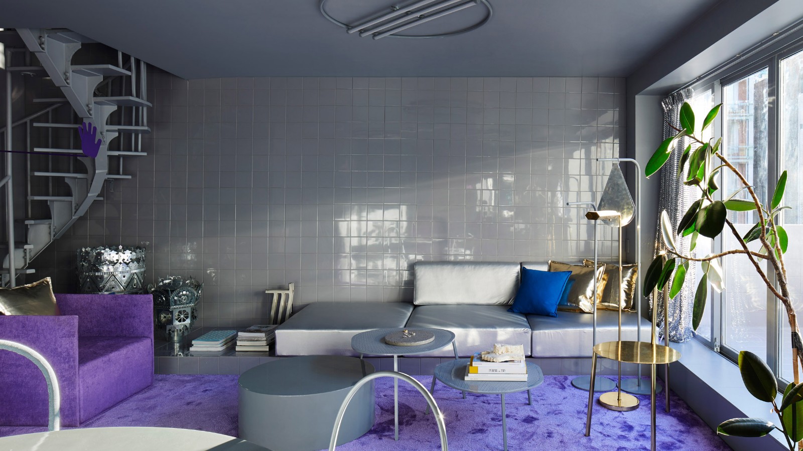 设计师自宅翻新设计——紫罗兰色的精致简约 | Crosby Studios-建E网设计案例