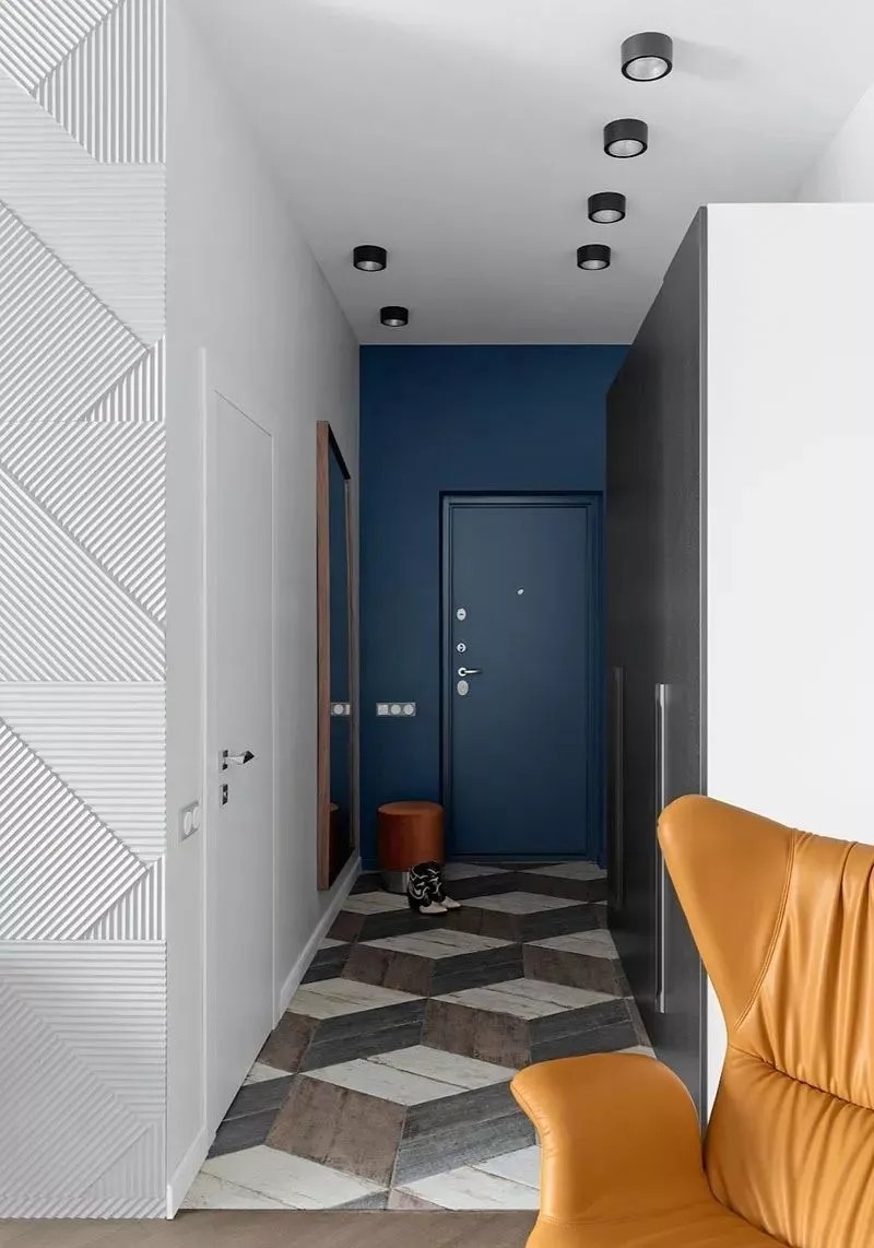 巧用蓝色搭配灰色,注重细节的莫斯科现代公寓c-建e网设计案例移动端