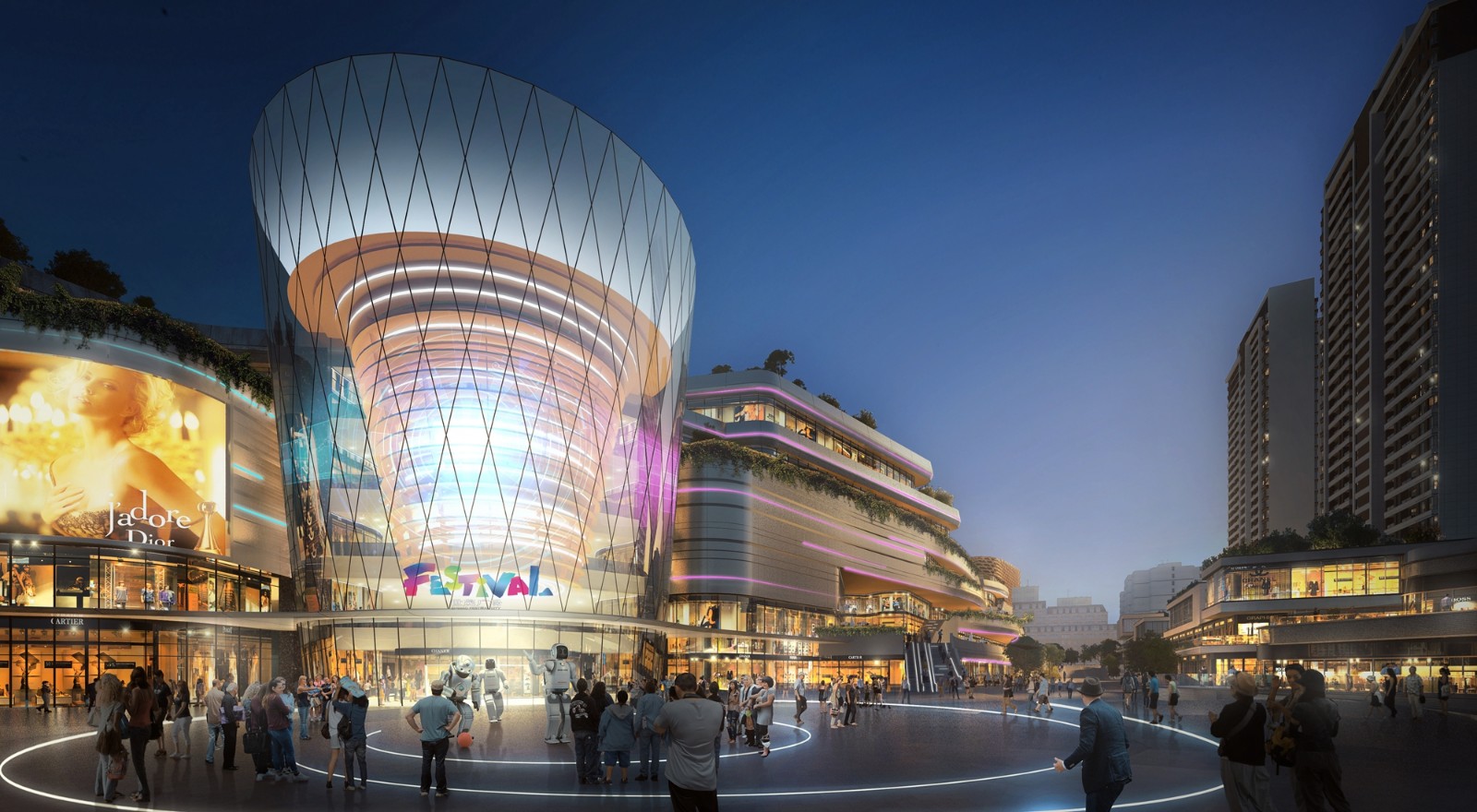 贵阳中天·未来方舟:以创意光影,点亮大型商业综合体 | hda汉都灯光