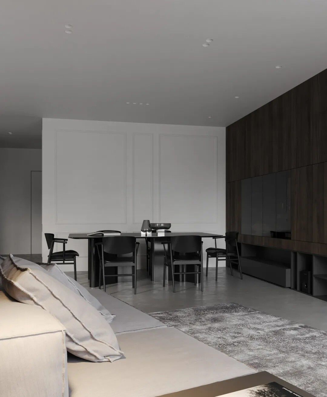 113㎡三居室，灰白色的轻奢感！ | ArtPartner Architects设计案例