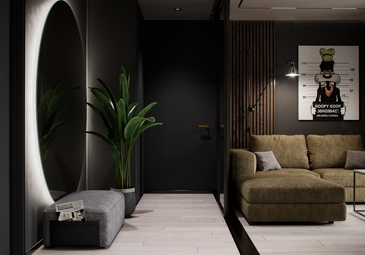 现代黑白灰客餐厅 - 效果图交流区-建E室内设计网