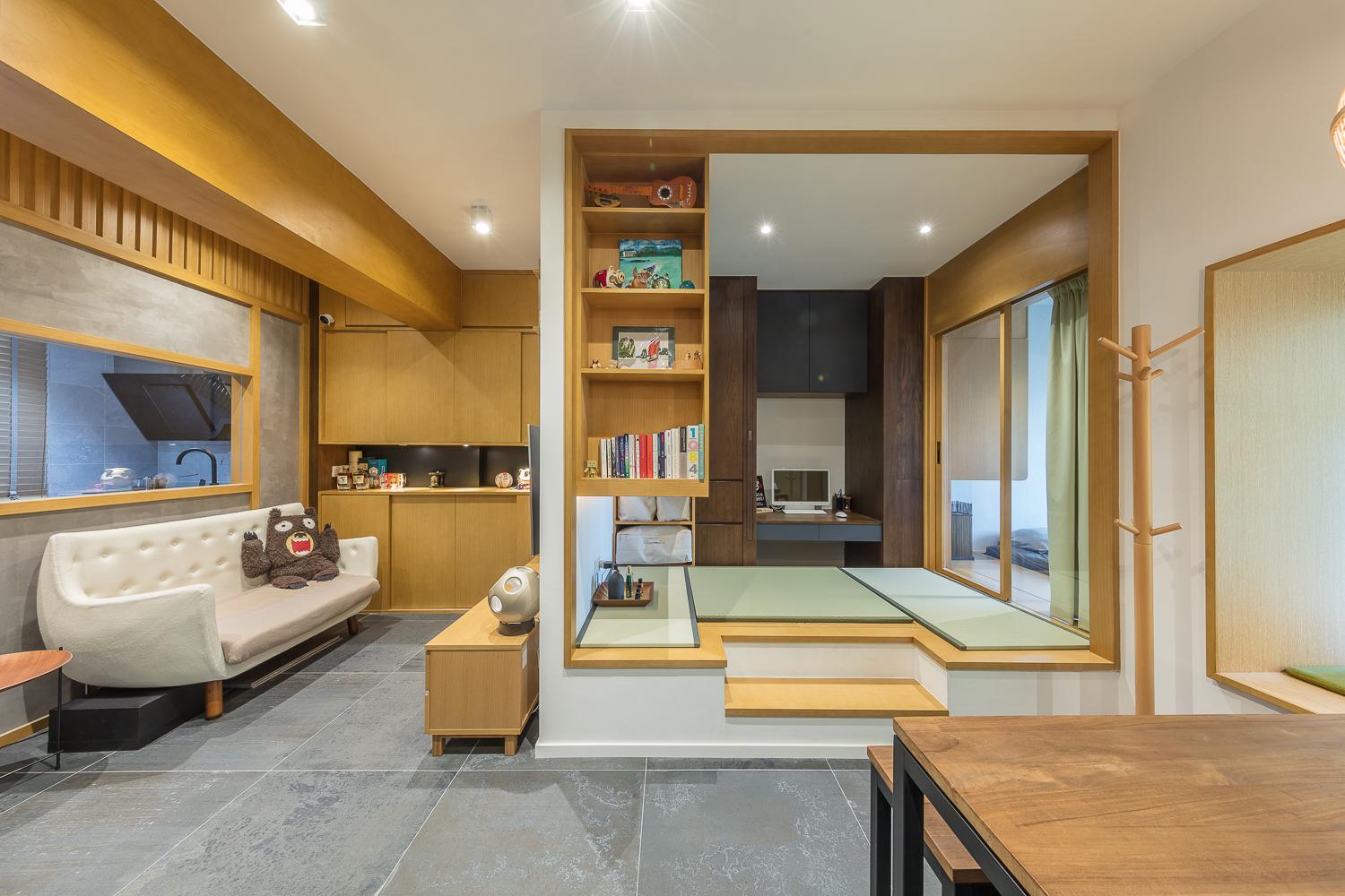 简约日式和风x工业风特色混搭香港40平刚柔并蓄的美形机能小宅