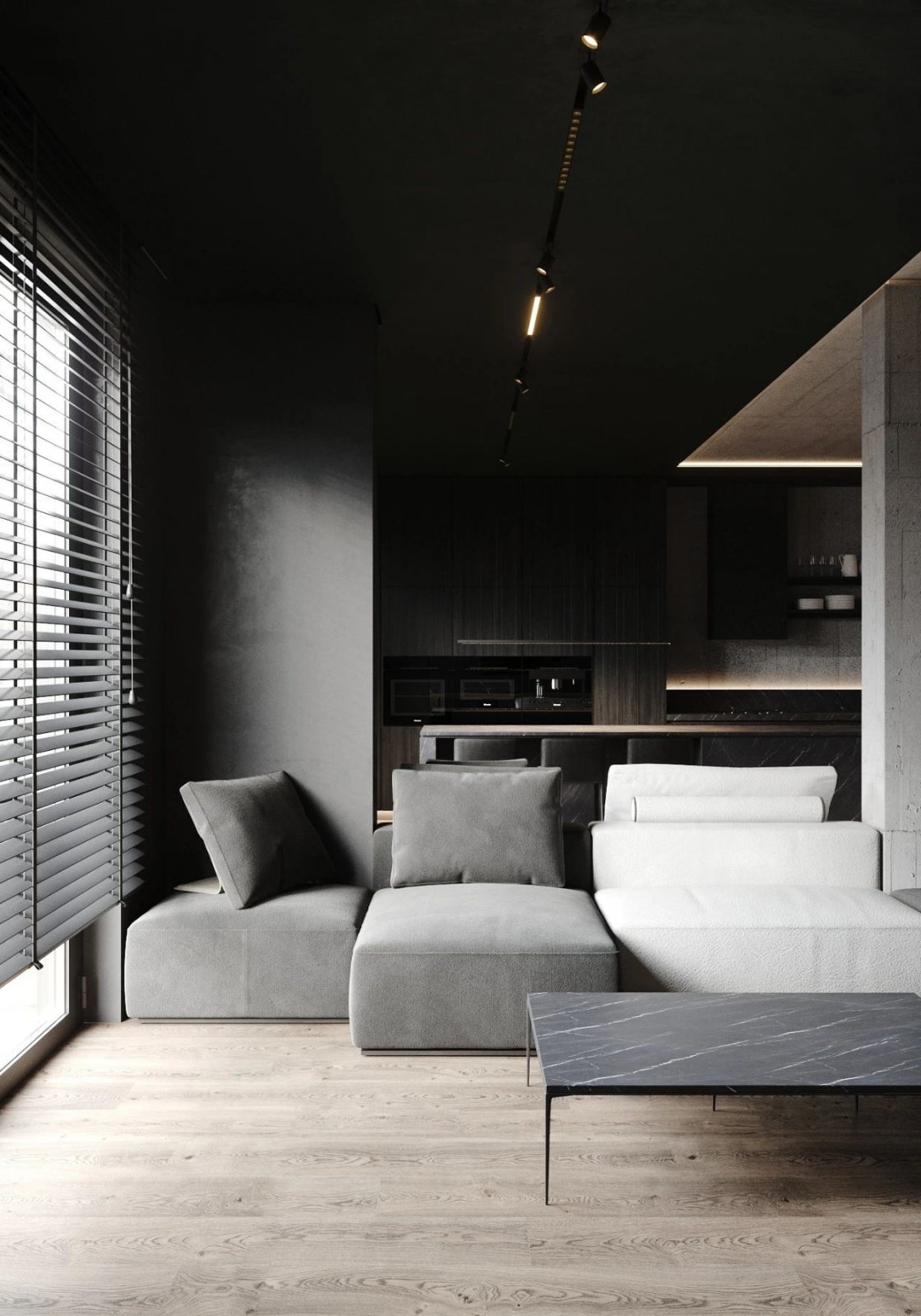 110㎡暗色系住宅,满满质感,魅力十足! | mihail grinceac