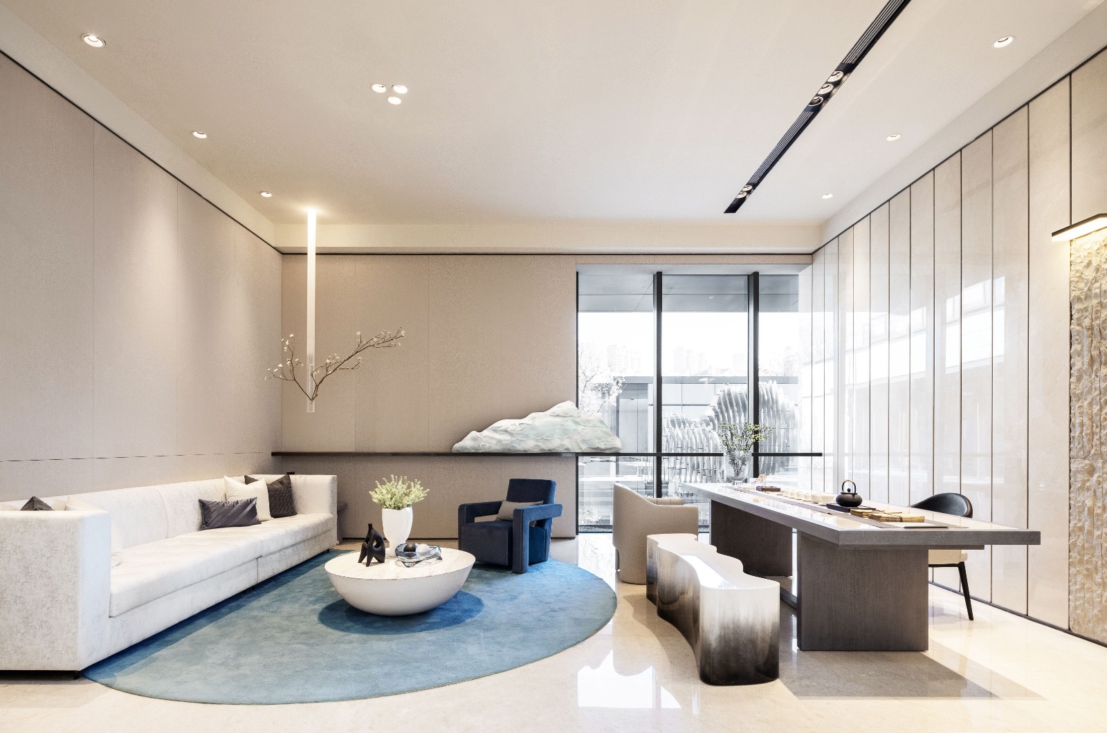 光线若隐，山水自现 ─ 江山府銷售中心 | 森之国际-设计案例-建E室内设计网