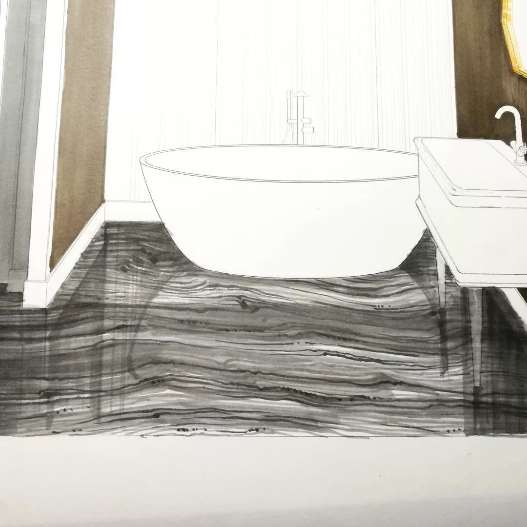 手绘地面技法表现