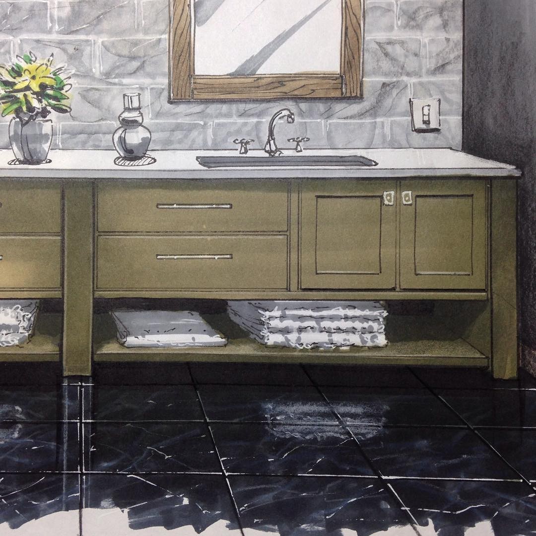 手绘地面技法表现