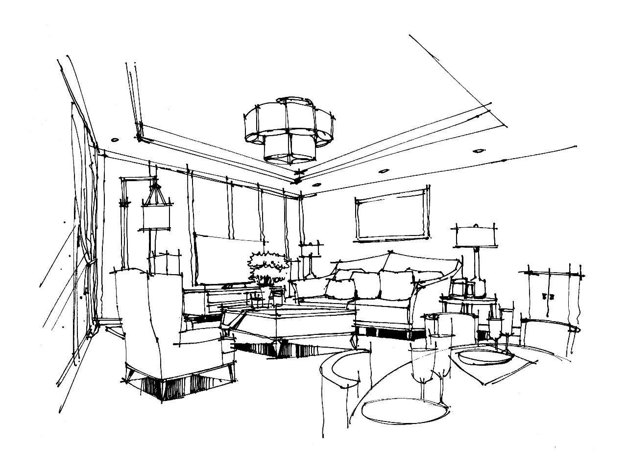 徒手空间线稿技巧应用!-建e网设计资讯-室内设计行业头条资讯新闻网站