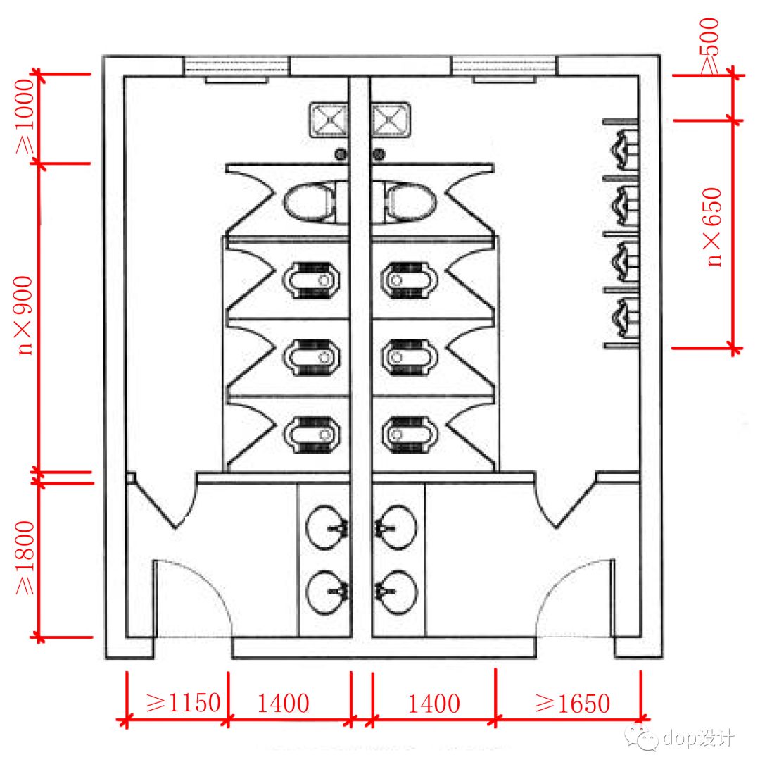 公共卫生间洗手台尺寸图片