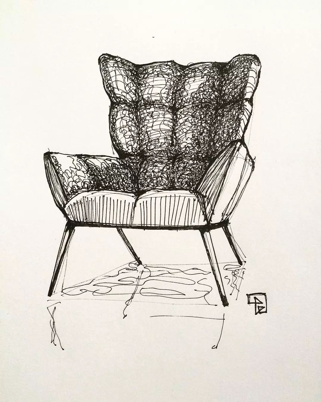 线稿单体技法练习 - 室内设计单体线稿 - 实验室设备网