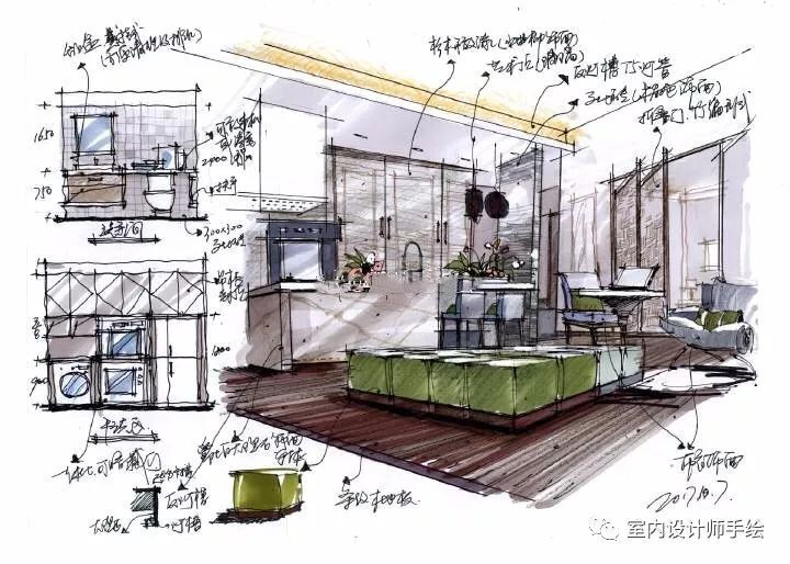 室内设计手绘草图方案