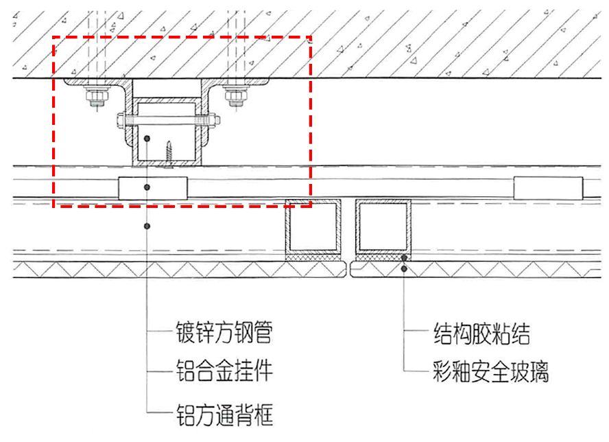 其施工图节点构造如下图所示:2.