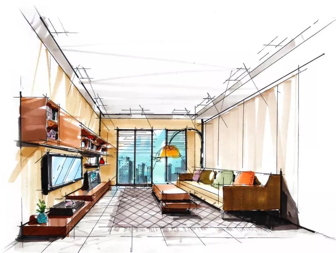 室内手绘马克笔表现效果图