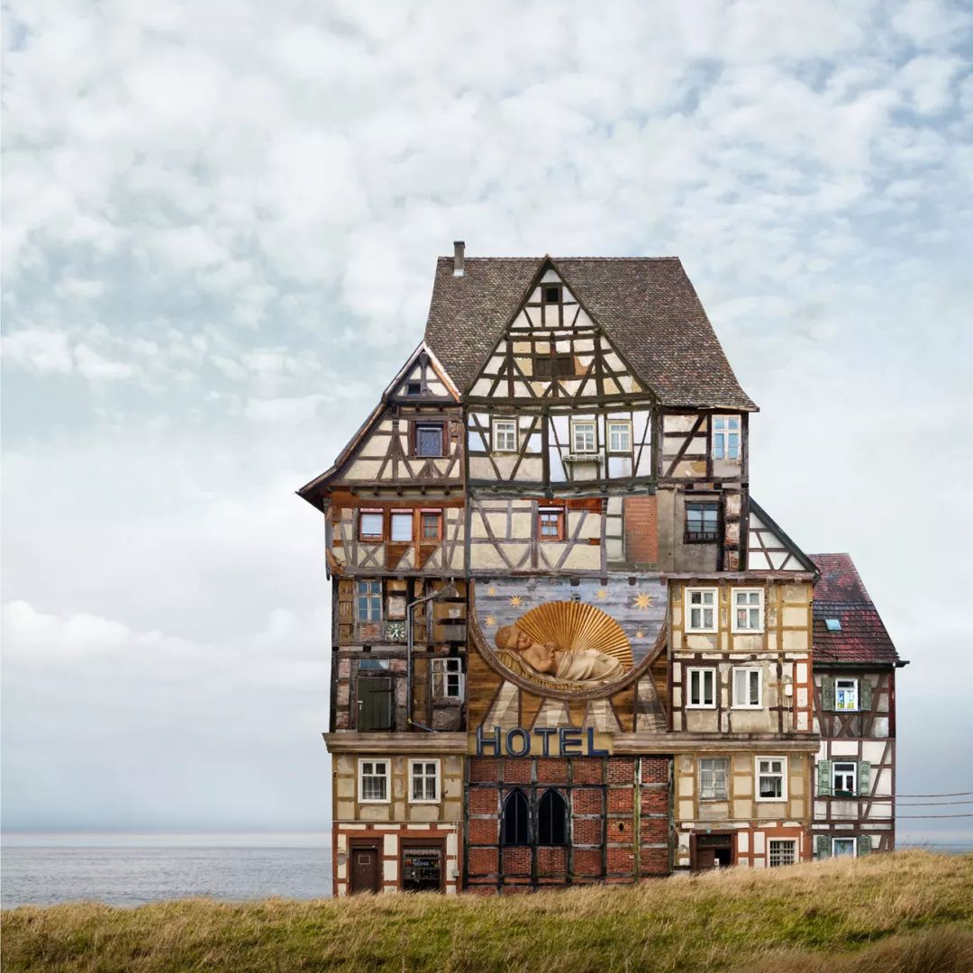matthias jung的超现实建筑拼贴作品