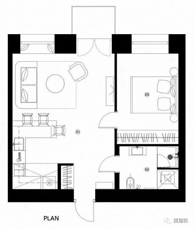 50平米内住宅平图合集:26个案例