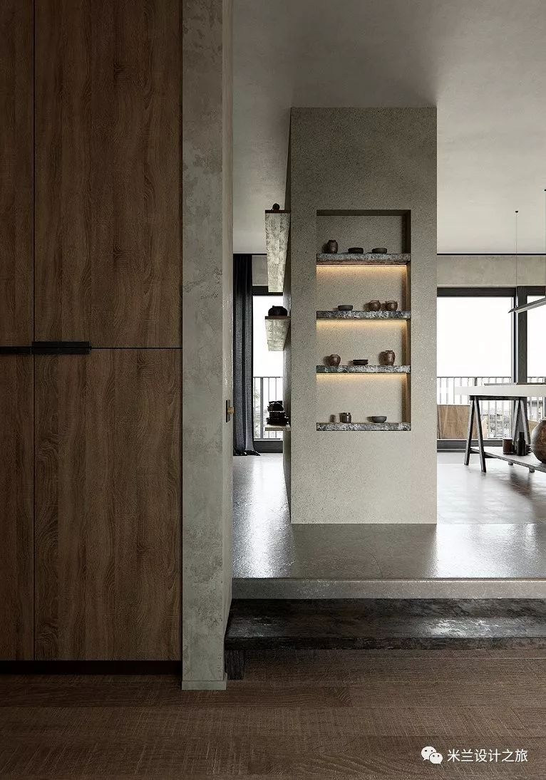 水泥灰木色看到侘寂之大美