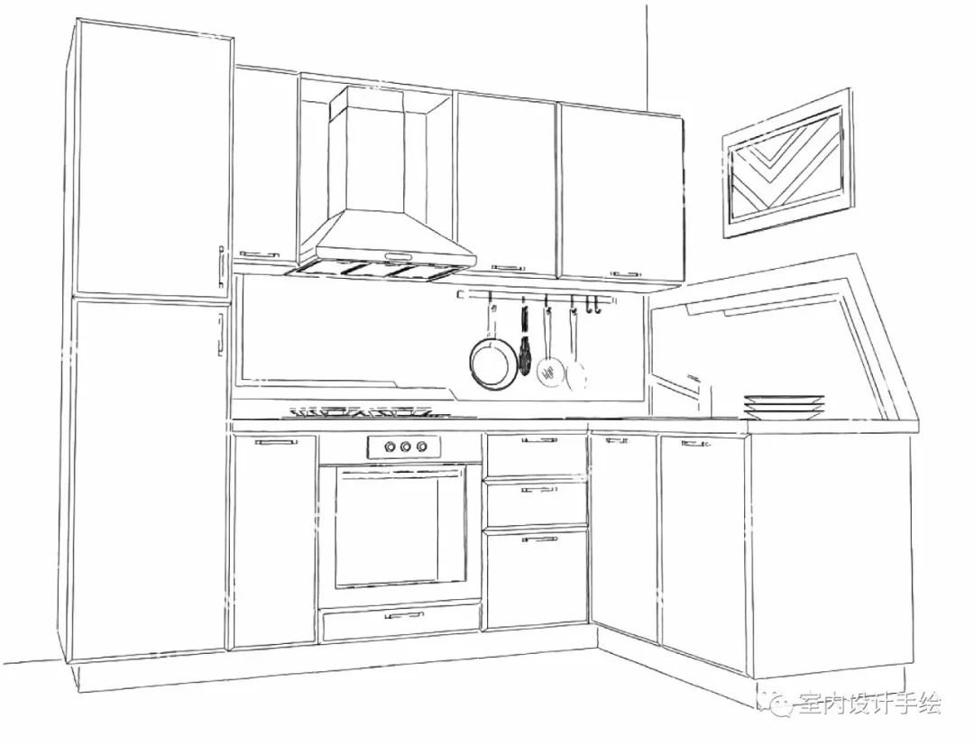 室内厨房设计图手绘图,室内厨房手绘图,厨房图手绘_大山谷图库