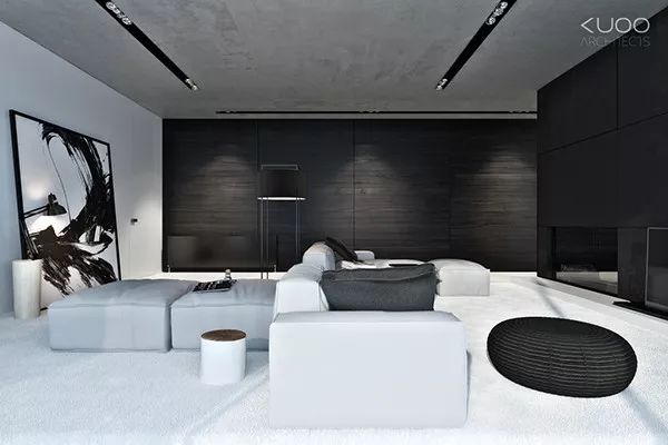 波兰现代简约黑白公寓 | KUOO ARCHITECTS