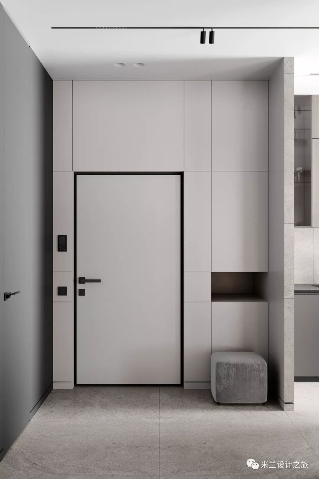 高级灰 胡桃木色,小空间住出豪宅感 | 米兰设计之旅设计案例