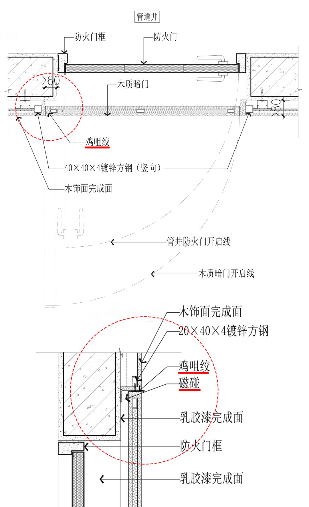 暗门3种饰面材料"石材/木饰面/壁纸"工艺节点解析