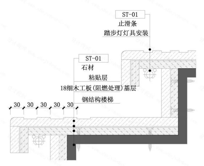 踏步藏灯标准节点图(钢结构)
