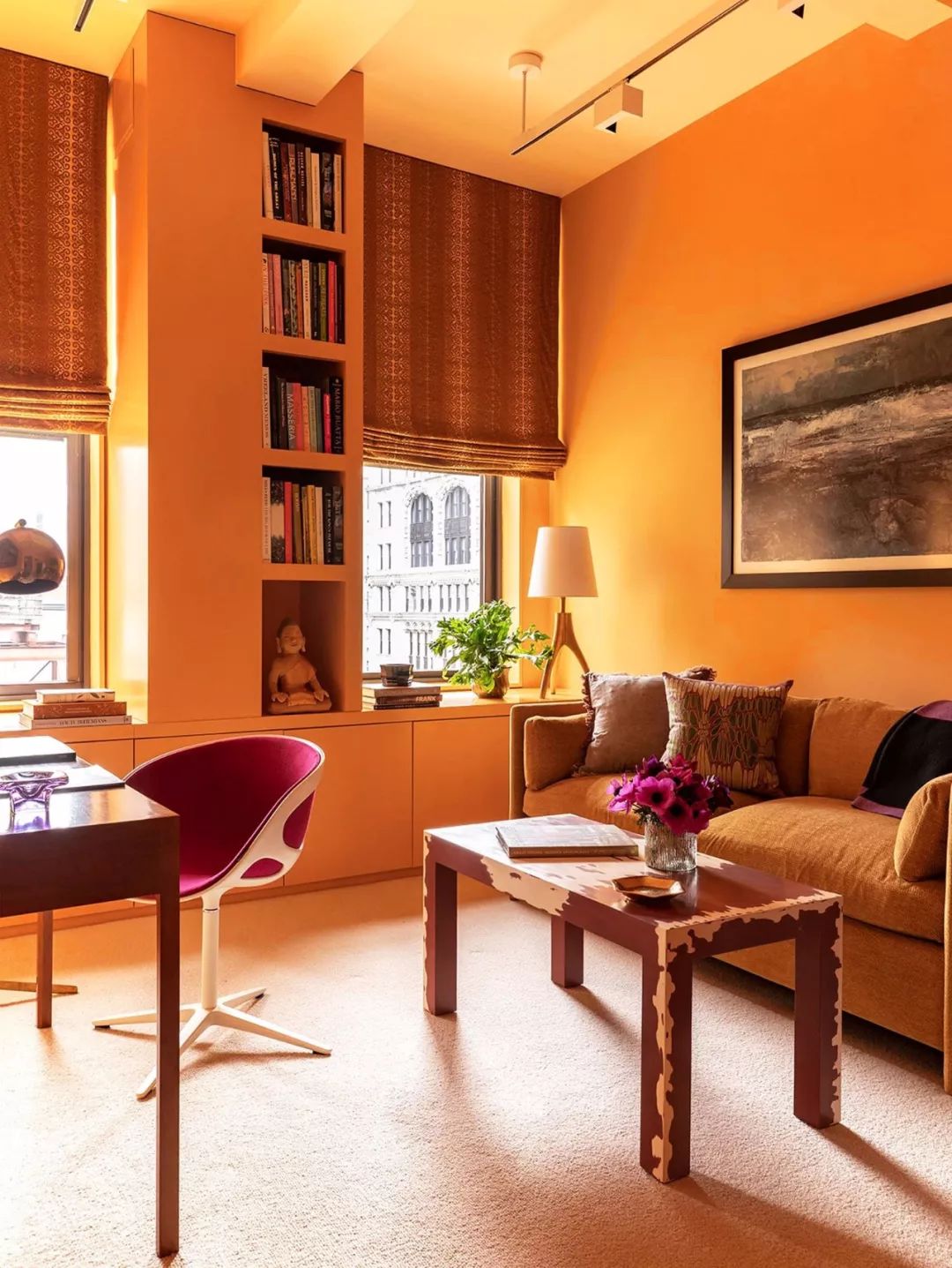 爱马仕橙家居案例,都市与田园的相遇,点缀浪漫满屋