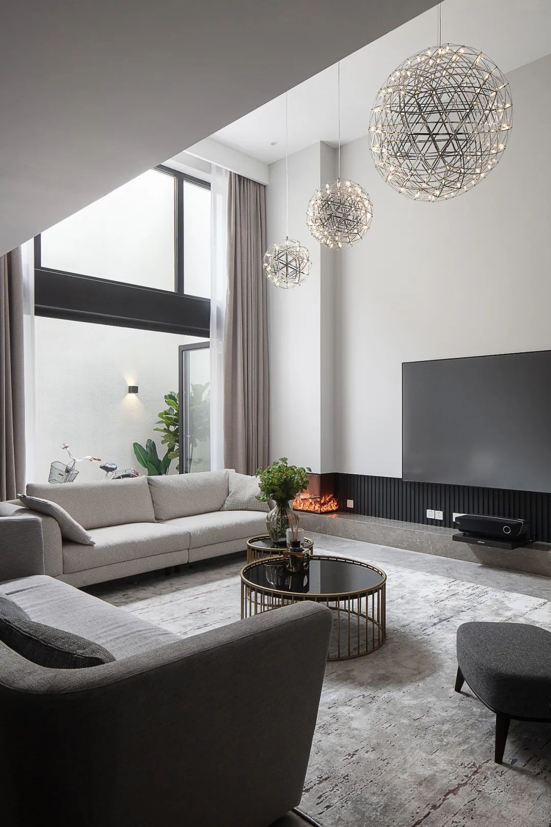 互动社交厅 大尺度起居套间,减压治愈的家 | 赫设计-建e室内设计网