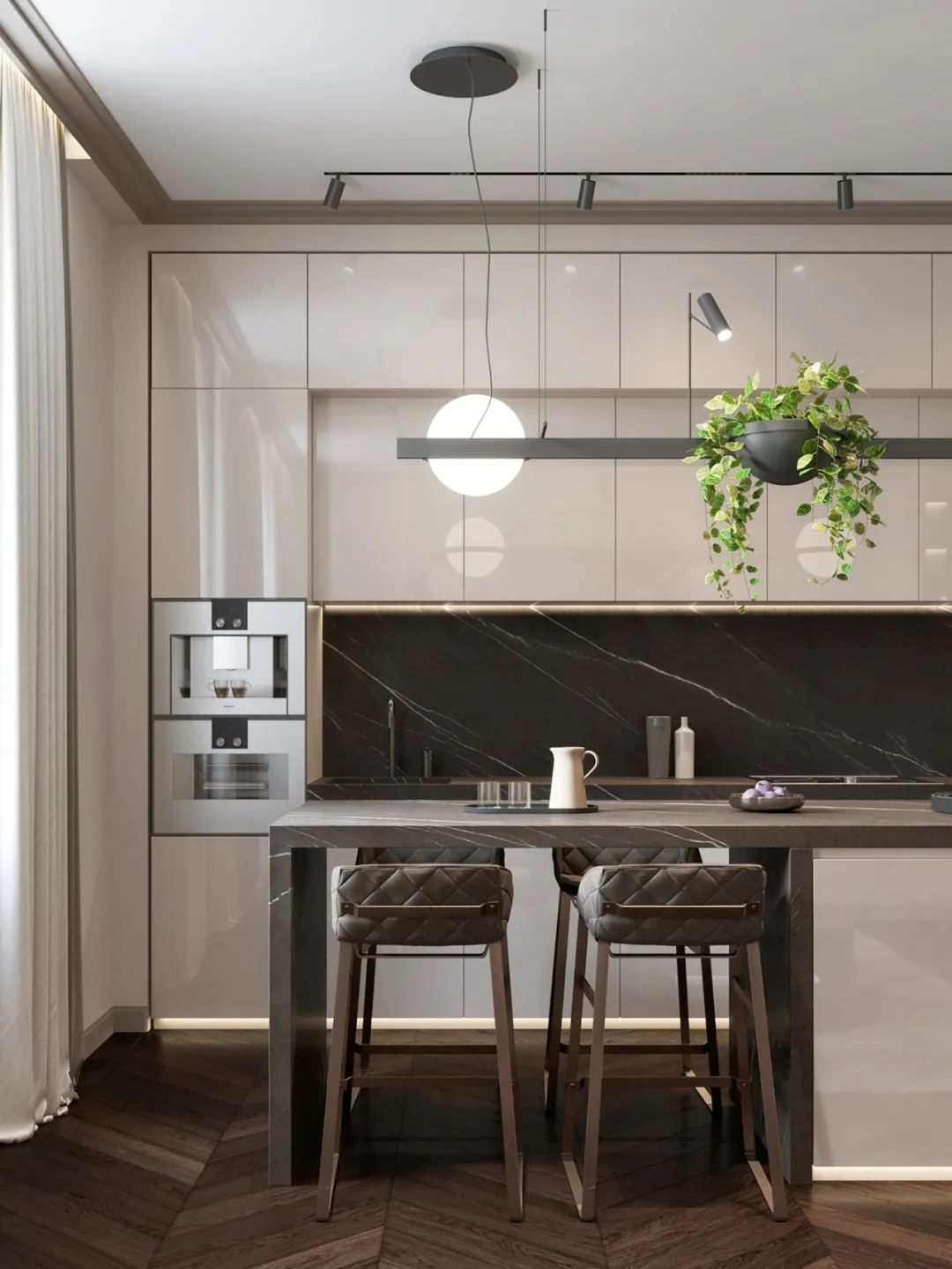 133㎡灰白+木色公寓，绚烂高雅的空间气质 | Ab Architects