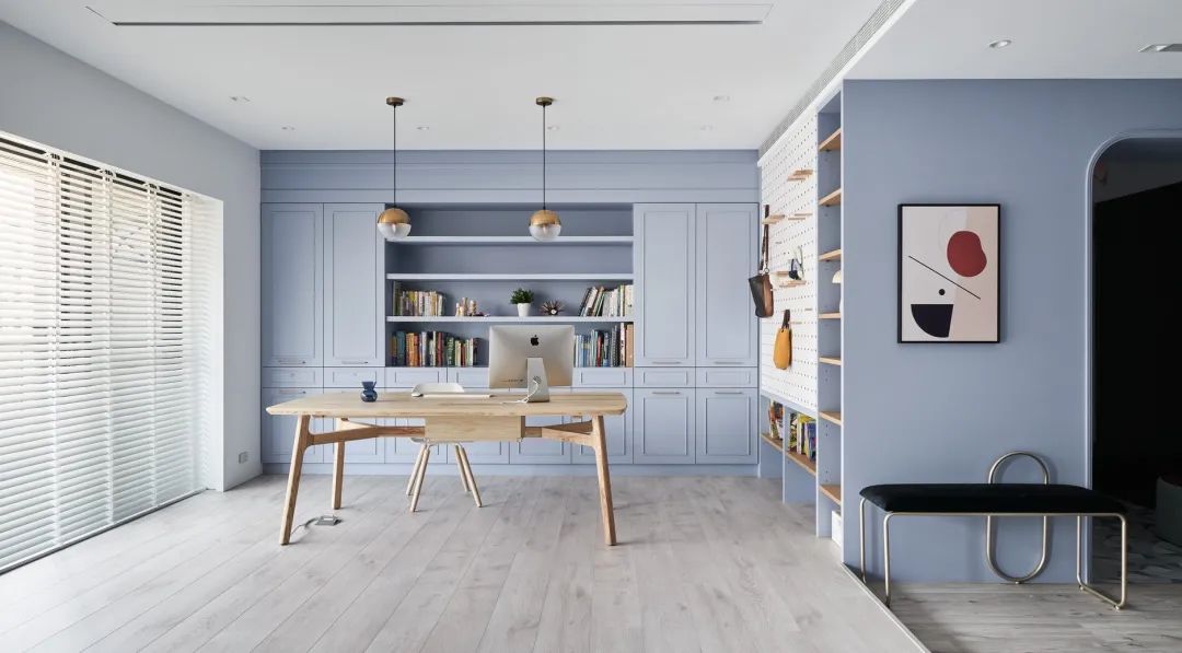 优雅蓝灰色，纯粹温暖的亲子住宅 | 好室设计
