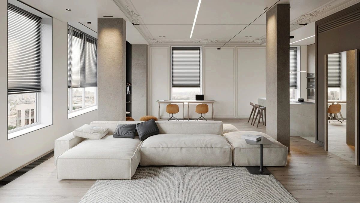 132㎡现代公寓，新古典主义的新境界！设计案例