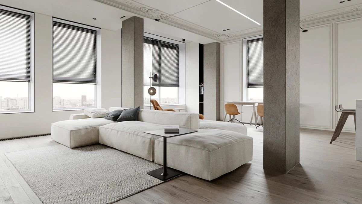 132㎡现代公寓，新古典主义的新境界！设计案例