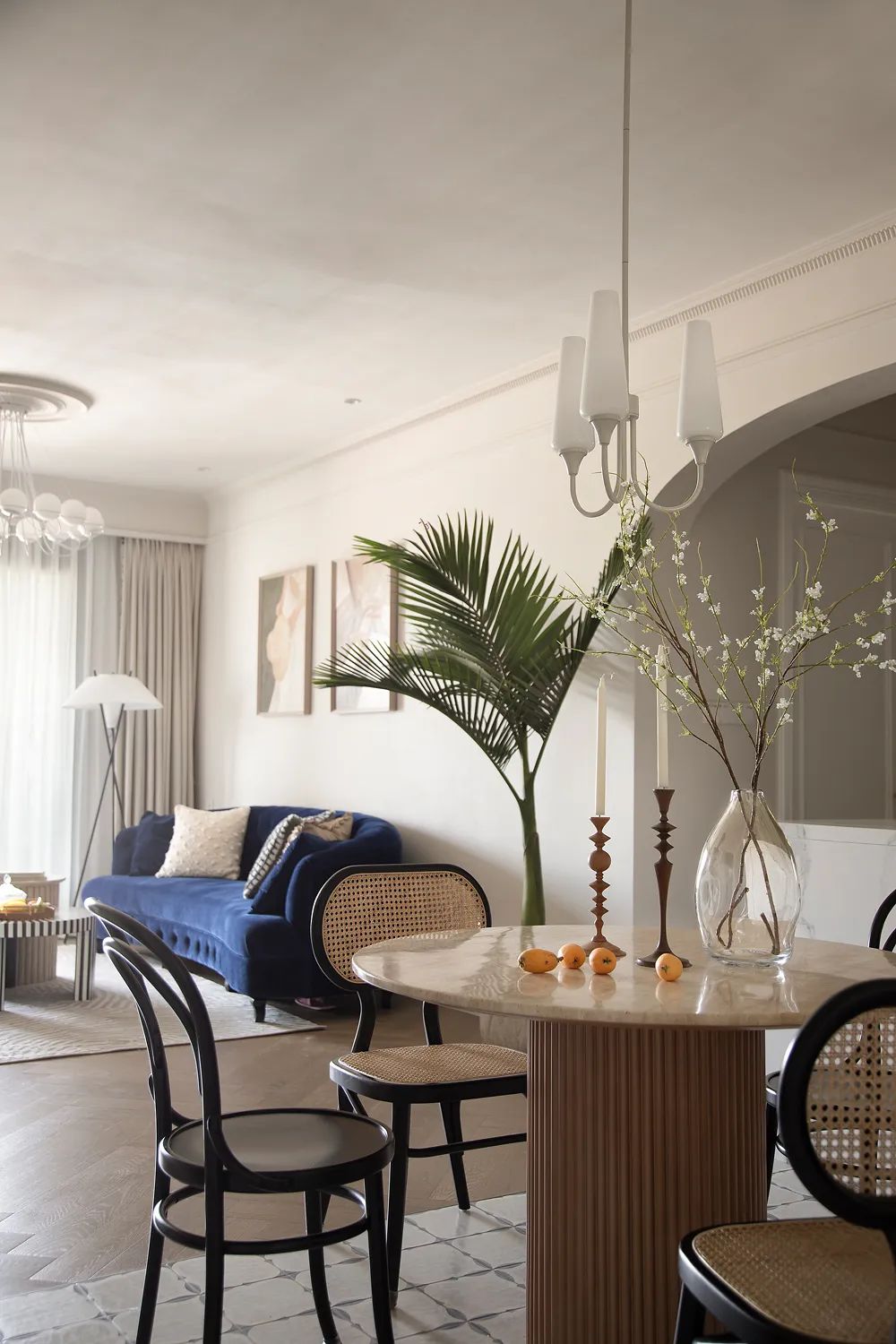 法式奶油度假风,现代元素与传统风格的完美融合 | 时光筑造设计案例